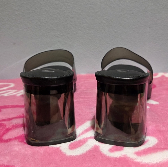 Wild Pair Women's Orleensv Black Vinyl Block Heel, Size 9.5M - Picture 5 of 7